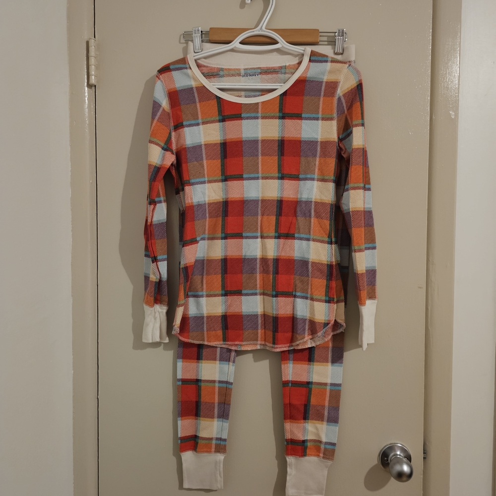Old Navy Multicolor Plaid Kids Pajama Set